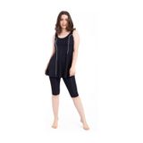 Pemilo Kadın 501 Şeritli Taytlı Elbise Mayo Lacivert-lacivert 31559 - 1 Lacivert