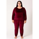Pemilo Kadın Büyük Beden 13212 Kadife Pijama Takımı
