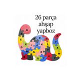 Pemina 26 Parça Büyük Harf Alfabe Yapboz (3 mm MDF)