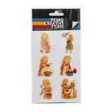 PEMO Pencere Önü Cottagecore Günlük Hayat Sticker 6 Parçalı Set | Altı el işi sahnesi, her biri 4,3 cm. Su geçirmez UV DTF; defter, seramik ve ahşaba uygun.