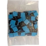 Pemsan Yapışkan Kare Kroşe 20X20 Siyah (100Lü Paket)