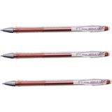 Penac Fx-3 Metalik Kırmızı 0.8 mm ( Üç Adet ) - Jel Kalem - Uç Kalınlığı