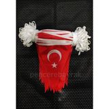 Pencere Bayrak Ipe Dizili Üçgen Türk Bayrağı 25 Metre 20 x 30 cm