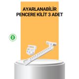 Pencere Cam Emniyet Kilidi Açılma Sınırlayıcı Set