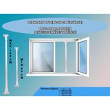 Pencere Güvenlik Bariyeri-boyu Ayarlanabilir Korkuluk 80-130 CM Beyaz 2 Adet