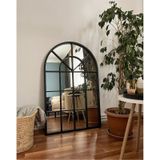 Pencere Model Ayna Duvar Aynası Salon Aynası Dressuar Aynası 103cm X 70 Cm Siyah