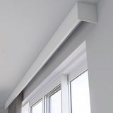 Pencere perdesi için şık dekoratif kenarlık, 110 cm (3,6 ft), tavana montaj/duvara montaj, perde için gizli perde raylı, evinizin şık bir dekorasyonu için