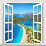 Pencere Poster Duvar Kağıdı Ölüdeniz Yapışkanlı Sticker