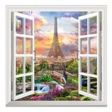 Pencere Poster Duvar Kağıdı Paris Kolaj Yapışkanlı Sticker