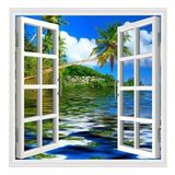 Pencere Poster Duvar Kağıdı Tatil Yapışkanlı Sticker