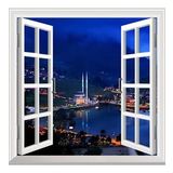 Pencere Poster Duvar Kağıdı Uzungöl Akşam Yapışkanlı Sticker