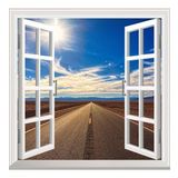 Pencere Poster Duvar Kağıdı Yol Yapışkanlı Sticker