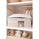 Pencereli Kapaklı Katlanabilir Çok Amaçlı Bez Saklama Kutusu Hurç Organizer Düzenleyici 37x32x15 cm