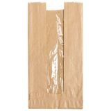 Pencereli Kraft Baget Ekmek Fırın Kese Kağıdı - Orta boy - 15 x 41 Cm. - 0.510 Kg. - 3 Paket