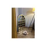 Pencereli Oval Çerçeveli Ahşap Dekorasyon Aynası 1 - 160 x 70 cm