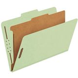 Pendaflex Geri Dönüşümlü Sınıflandırma Dosya Klasörleri, 1 Bölücü, 2 "Gömülü Bağlantı Elemanları, 2/5 Sekmeli Kesim, Yasal Boyut, Açık Yeşil, 10'lu Kutu (28776R)