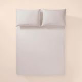 Penelope Pure Serisi 100x200 cm Gri Pamuk Percale Lastikli Çarşaf