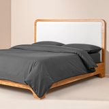 Penelope Pure Serisi 160x220 cm Antrasit Pamuk Percale Nevresim Seti
