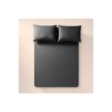 Penelope Pure Serisi 200x200 cm Antrasit Pamuk Percale Lastikli Çarşaf
