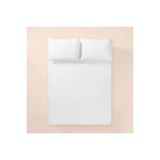 Penelope Pure Serisi 200x200 cm Beyaz Pamuk Percale Lastikli Çarşaf