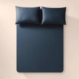 Penelope Pure Serisi 200x200 cm Lacivert Pamuk Percale Lastikli Çarşaf