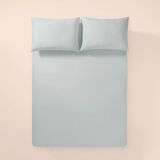 Penelope Pure Serisi 200x200 cm Mavi Pamuk Percale Lastikli Çarşaf