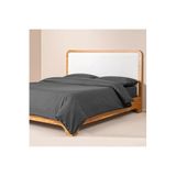 Penelope Pure Serisi 200x220 cm Antrasit Pamuk Percale Nevresim Seti