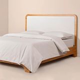 Penelope Pure Serisi 260x240 cm Gri Pamuk Percale Nevresim Seti