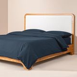Penelope Pure Serisi 260x240 cm Lacivert Pamuk Percale Nevresim Seti