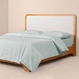 Penelope Pure Serisi 260x240 cm Mavi Pamuk Percale Nevresim Seti