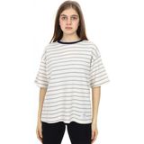 Pengai Lacivert Çizgili Bisiklet Yaka Kız Çocuk Kısa Kol T-Shirt 18381 - 9 - 10 Yaş