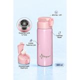 Penguen 600 ml Çelik Su Matarası Sporcu Matarası Çocuk Pipetli Çelik Suluk Sızdırmaz SUS304 BPA Free
