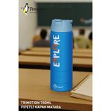 Penguen 750 ML Paslanmaz Çelik Su Matarası Dayanıklı Yapı ile Sızdırmaz Kapaklı ve Pipetli