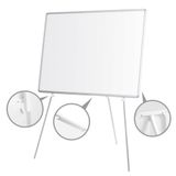 Penguen 90 cm x 120 cm Teleskopik Ayaklı Laminat Yazı Tahtası Beyaz