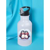 Penguen Baskılı Matara Suluk 600 ml - Sporcu Suluğu, Büyük Suluk, Spor Matara, Sporcu Sulukları