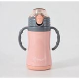 Penguen Çocuk Termosu - 280 ml | Sızdırmaz Çift Cidarlı, Vakum Yalıtımlı | Paslanmaz Çelik Pipetli Termos - Pembe