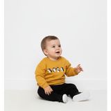 Penguen Desenli Erkek Bebek Sweatshirt ve Eşofman Alt Takımı - Hardal - 12 - 18 Ay