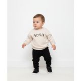 Penguen Desenli Erkek Bebek Sweatshirt ve Eşofman Alt Takımı - Karmelanj - 12 - 18 Ay