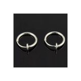 Penguen Dükkan Fake Piercing-küpe 2'li Gümüş Renk Sıkıştırmalı 316l Paslanmaz Çelik (kulak-burun-dudak)