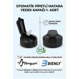 Penguen Matara Yedek Kapak Sporcu Suluk Kapağı Çelik Matara Yedek Parça Sızdırmaz BPA Free PP5 Siyah