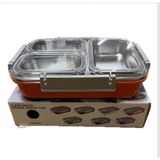 Penguen Özel Tasarım Üç Bölmeli PNG-1305 Model Yemek Sefer Tası - Turuncu