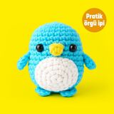 Penguen Patrik Tığ Kiti Yeni Başlayanlar Için Videolu Amigurumi Örgü Oyuncak Seti- Pratik Örgü Ip