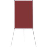 Penguen Teleskopik Ayaklı Bordo Kumaşlı 60x90 cm Pano