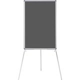 Penguen Teleskopik Ayaklı Gri Kumaşlı 60x90 cm Pano