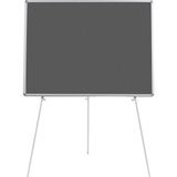 Penguen Teleskopik Ayaklı Gri Kumaşlı 90x120 cm Pano