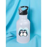 Penguenler Baskılı Matara Suluk 600 ml - Sporcu Suluğu, Büyük Suluk, Spor Matara, Sporcu Sulukları