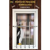 PenGüven 4 ÇUBUKLU-DİKEY-YARIM KAPAMA- GRİ ANTRASİT-PORTATİF PENCERE KORKULUĞU-PENCERE GÜVENLİK SİSTEMLERİ