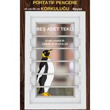 PenGüven 5 Adet Tek Çubuklu- (45 CM-80 CM) Beyaz, Portatif Pencere Korkuluğu, Çocuk Güvenliği