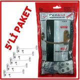 Penkid Çelik Halatlı Pvc Pencere Emniyet Kilidi Beyaz 5 Li Set