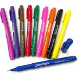 Penmark 0 6 mm Japon Uçlu Keçeli Kalem 10' Lu Parlak Renkler ile Yüksek Kalite